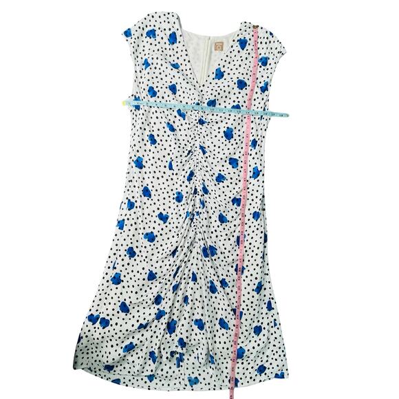 BOSS White Polka Dot Blue Desmala Dress Size US 8/M - Picture 4 of 8